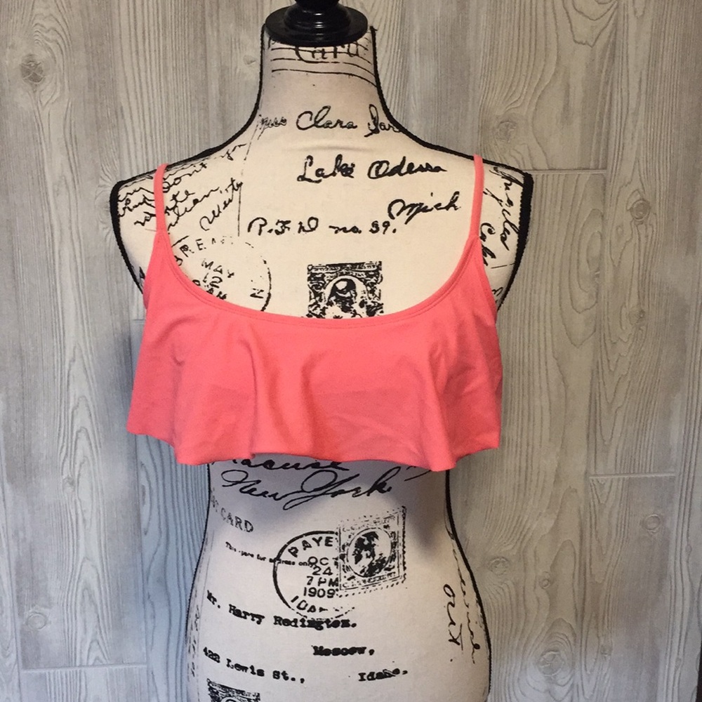 old navy coral swim top